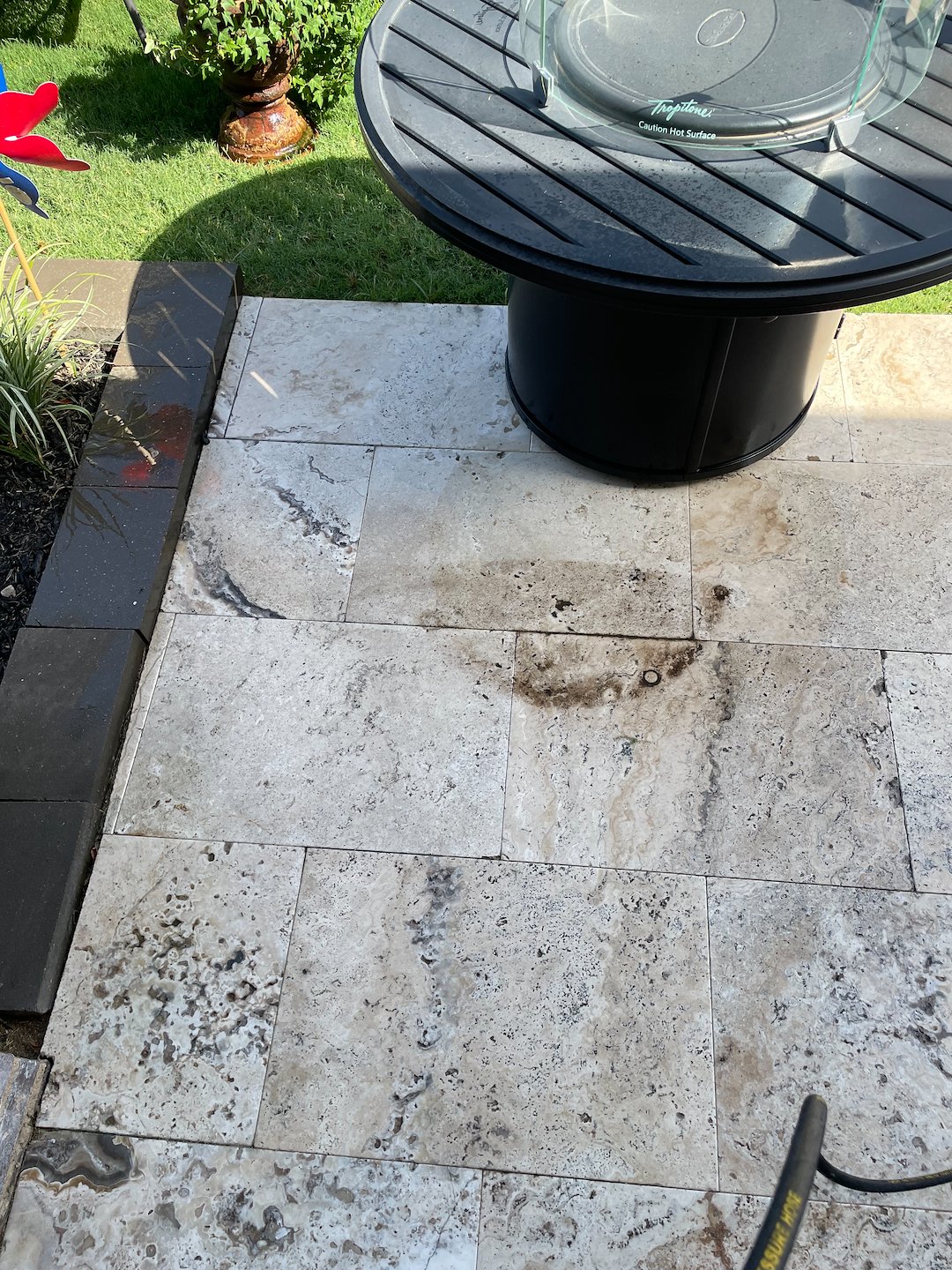 Travertine Paver Patio Cleaning In Prosper, Tx